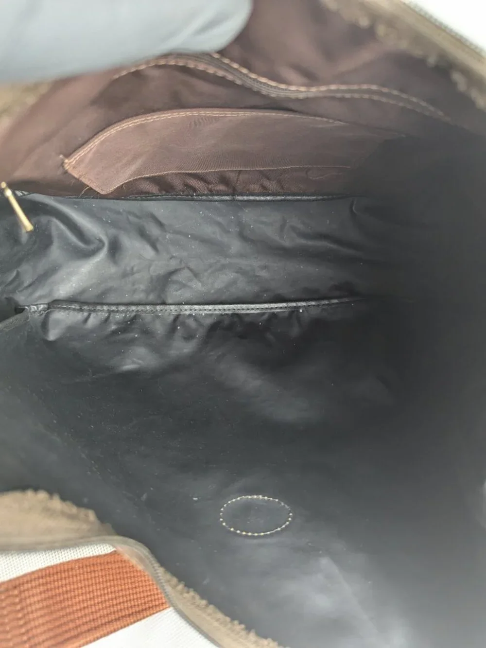 Authentic Longchamp le Pliage Hobo Shoulder Crossbody Bag Brown Made in China